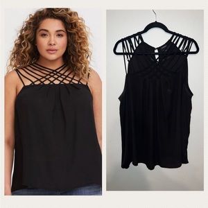 Georgette Strappy Neck Georgette Tank